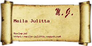 Meila Julitta névjegykártya